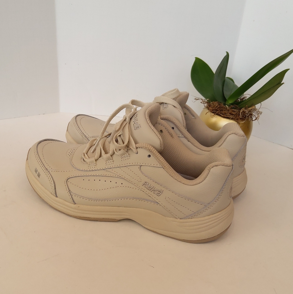 Ruka genuine leather sneakers beige gray color
